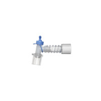 Length: 5 см. Patient connector: angled double swivel with a port for bronchoscopy and sanitation 22M/15F. Machine-side connector: 22F